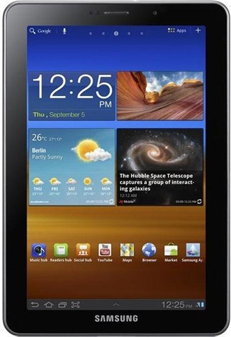 Дизайн Samsung Galaxy Tab 7.7