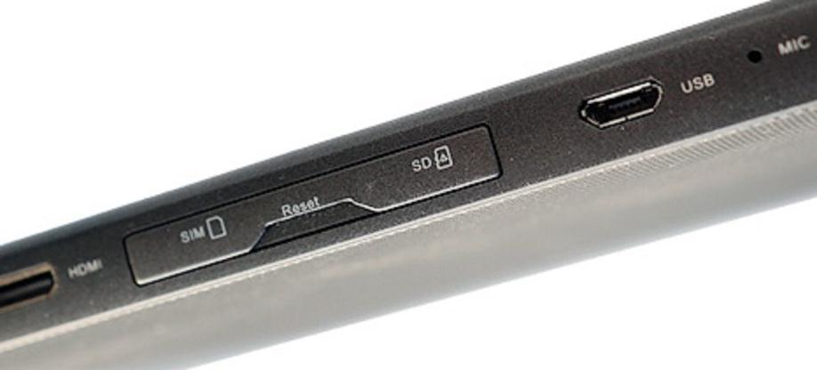 Слоты для USB, SIM, SD