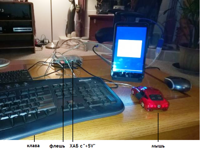 Клавиатура, мышь, флешка с Windows 10